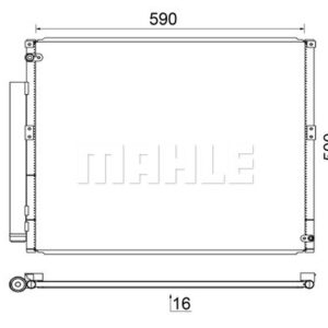A/C-Kondensator TOYOTA LANDCRUISER KDJ12 - MAHLE