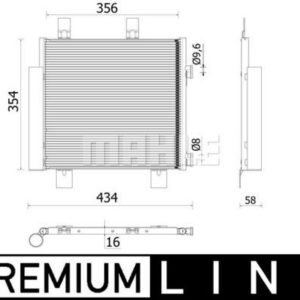 A/C-Kondensator CITROEN C1 / PEUGEOT 108 - MAHLE