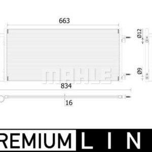 A/C-Kondensator OPEL ASTRA K / VAUXHALL - MAHLE