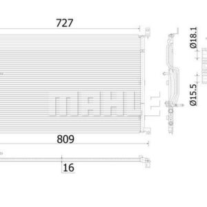 A/C-Kondensator AUDI A8 - MAHLE