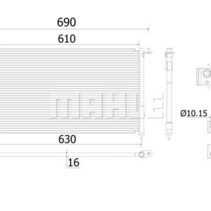 A/C-Kondensator HONDA CIVIC TYPE R/S - MAHLE