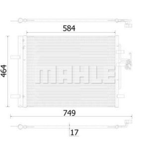 KLIMA RADYATORU 224DT 204PT DISCOVERY SPORT L550 14 FREELANDER 2 L359 06 14 R.R EVOQUE L538 11 19 VOLVO S60 2 S80 2 V60 1 V70 3 - MAHLE