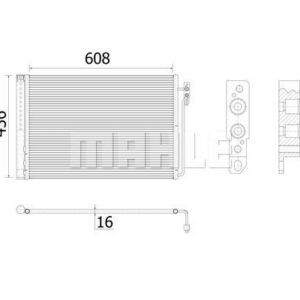 KLIMA RADYATORU 306D1 M62 B44 RANGE ROVER 3 VOGUE L322 02 15 - MAHLE