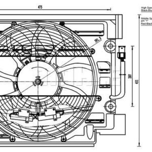 KOMPLE FAN 4KUTUPLU 400 W BMW E39 M51 M57 M62 1995 98 - MAHLE