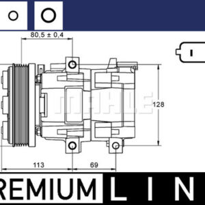 A/C-Kompressor FORD MONDEO III / TRANSIT - MAHLE