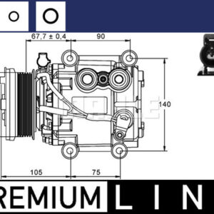 A/C-Kompressor JAGUAR X-TYPE - MAHLE