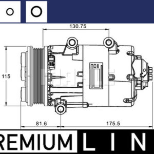 A/C-Kompressor FORD GALAXY III/S-MAX 1.8 - MAHLE