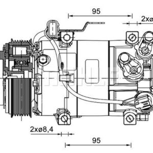 A/C-Kompressor HYUNDAI I10 1.0 TCI - MAHLE