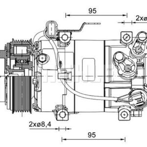 A/C-Kompressor HYUNDAI I10 1.0 TCI - MAHLE