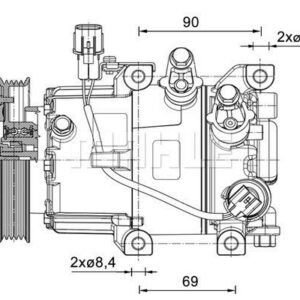 A/C-Kompressor HYUNDAI I20 1.1 TCI - MAHLE