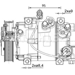 A/C-Kompressor HYUNDAI I20 1.0 MPI - MAHLE