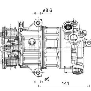 A/C-Kompressor FORD FIESTA/ FOCUS/ FIGO/ - MAHLE