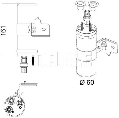 Filter-Trockner und Akkumulator FORD B-MAX / FIESTA - MAHLE