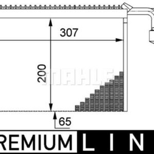 EVAPORATOR BMW E65 E66 02 07 PREMIUM LINE - MAHLE