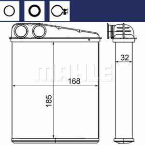 KALORIFER RADYATORU MERCEDES W169 W245 . MINI R55 R56 R60 - MAHLE