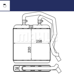 Innenraum-W rmetauscher IVECO DAILY II - MAHLE