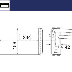 Innenraum-W rmetauscher AUDI 80 / 90 - MAHLE