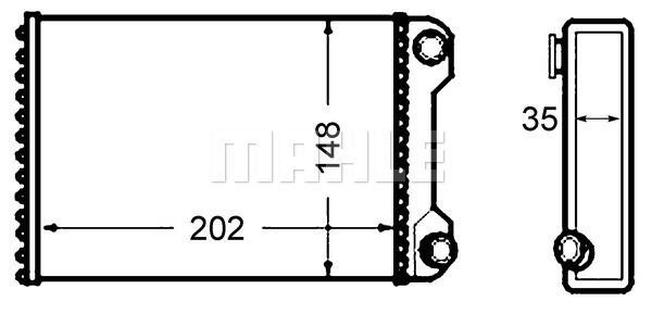 Innenraum-W rmetauscher FIAT DOBLO - MAHLE