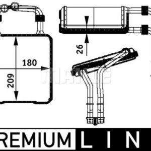 KALORIFER RADYATORU MERCEDES X218 C219 C218 W211 - MAHLE