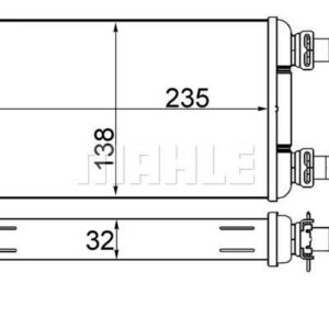 KALORIFER RADYATORU KLIMASIZ COMPACT BMW E36 95 98 - MAHLE