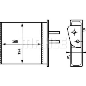 Innenraum-W rmetauscher FIAT PUNTO I / LANCIA Y - MAHLE