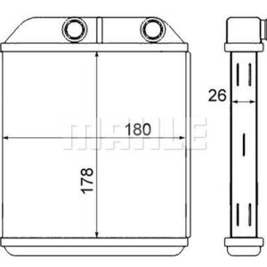 Innenraum-W rmetauscher VOLVO S40 I / V40 - MAHLE