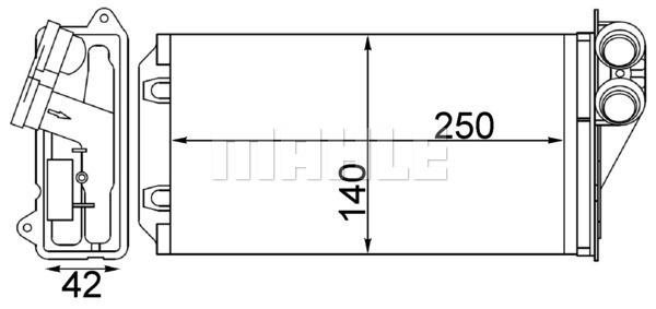 Innenraum-W rmetauscher CITROEN C2 / C3 - MAHLE