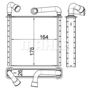 Innenraum-W rmetauscher VW GOLF / AUDI A3 12- - MAHLE