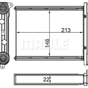 Innenraum-W rmetauscher RENAULT MEGANE 08- - MAHLE