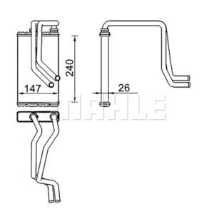 Innenraum-W rmetauscher PEUGEOT 4007 - MAHLE