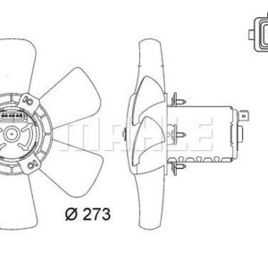 Kühlmittelkühler-/Kondensator-Lüfter VW GOLF II 19E - MAHLE