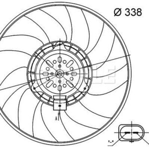 Kühlmittelkühler-/Kondensator-Lüfter AUDI A6 / Q3 - MAHLE