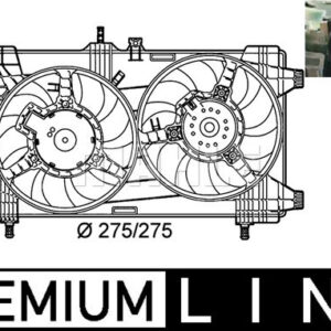 Kühlmittelkühler-/Kondensator-Lüfter FIAT NUOVA PUNTO D AC - MAHLE