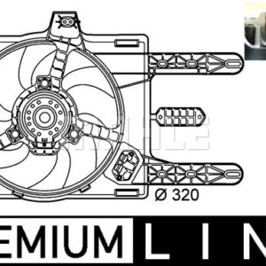 Kühlmittelkühler-/Kondensator-Lüfter LANCIA Y 1.1 AC - MAHLE