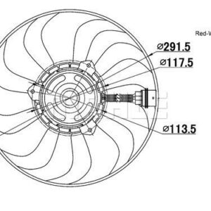 Kühlmittelkühler-/Kondensator-Lüfter VW POLO - MAHLE