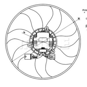 Kühlmittelkühler-/Kondensator-Lüfter VW GOLF V 2.0 - MAHLE