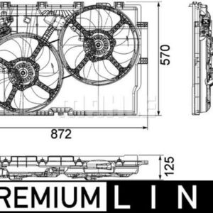 Kühlmittelkühler-/Kondensator-Lüfter FIAT DUCATO - MAHLE
