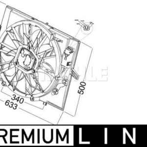 Kühlmittelkühler-/Kondensator-Lüfter BMW E 60 - MAHLE