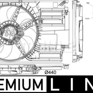 Kühlmittelkühler-/Kondensator-Lüfter BMW X1/2 / MINI - MAHLE