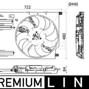 FAN TERMIGI BMW F45 F48 MINI F60 PREMIUM LINE - MAHLE