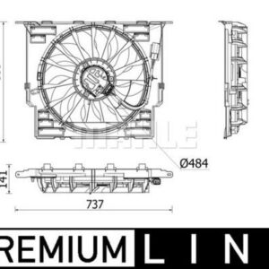 FAN MOTORU PREMIUM LINE BMW G30 F90 G31 B47 D20 - MAHLE