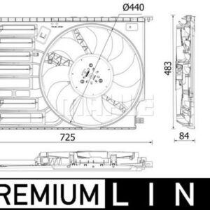 RADYATOR FANI PREMIUM LINE BMW F45 F48 MINI F56 - MAHLE