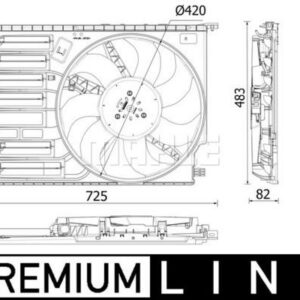 Kühlmittelkühler-/Kondensator-Lüfter BMW 2.X1/X2.MINI CABRIO - MAHLE