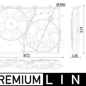 Kühlmittelkühler-/Kondensator-Lüfter FIAT DUCATO - MAHLE