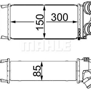 Ladeluftkühler CITROEN C4 1.6 HDI - MAHLE