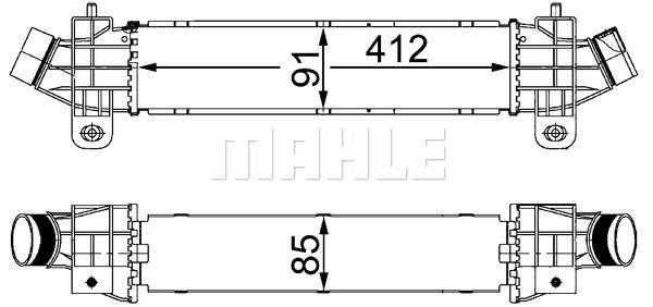 Ladeluftkühler FORD MONDEO III 2.0 TDCI - MAHLE