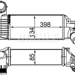 Ladeluftkühler CITROEN C 5 - MAHLE