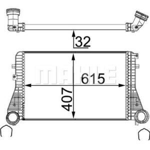 Ladeluftkühler AUDI A3 VW GOLF - MAHLE