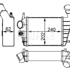 Ladeluftkühler ALFA ROMEO 156 1.9/2.4JTD - MAHLE