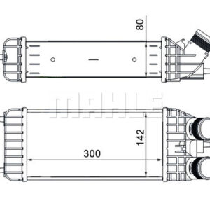 Ladeluftkühler PSA 207 208 2008 DS3 C4 - MAHLE